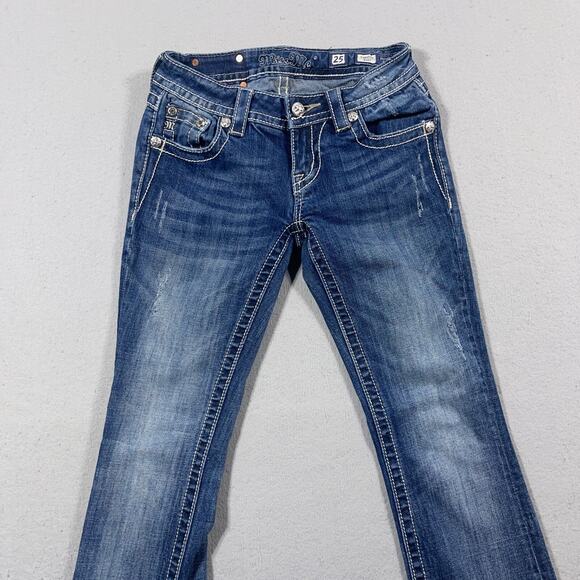 Rock‎ Revival Jeans Women 26 Sundee Bootcut Stretch Medium Wash Embroidered - Picture 3 of 16